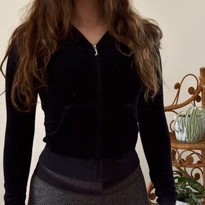 Black Velvet Juicy Couture Zip-Up